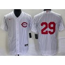 Men's Cincinnati Reds #29 TJ Friedl White 2022 Field of Dreams Cool Base Jersey