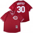 Men's Cincinnati Reds #30 Ken Griffey Red Throwback Jersey