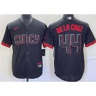 Men's Cincinnati Reds #44 Elly De La Cruz Black 2023 City Connect Cool Base Jersey