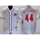 Men's Cincinnati Reds #44 Elly De La Cruz White Cool Base Jersey