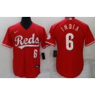 Men's Cincinnati Reds #6 Jonathan India Red Cool Base Jersey
