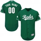 Men's Cincinnati Reds Customized Green Celtic FlexBase Jersey