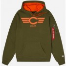 Men's Cincinnati Reds Green Alpha Industries Pullover Hoodie