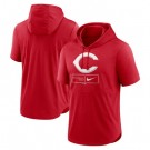 Men's Cincinnati Reds Red Lockup Performance Short Sleeved Pullover Hoodie