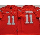 Men's Clemson Tigers #11 Isaiah Simmons Orange College Football Jersey