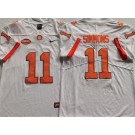 Men's Clemson Tigers #11 Isaiah Simmons White College Football Jersey
