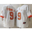 Men's Clemson Tigers #9 Travis Etienne Jr White College Football Jersey