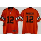 Men's Cleveland Browns #12 Shedeur Sanders Limited Orange Vapor Jersey