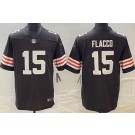 Men's Cleveland Browns #15 Joe Flacco Limited Brown Vapor Jersey