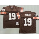 Men's Cleveland Browns #19 Bernie Kosar Brown 1986 Throwback Jersey