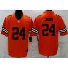 Men's Cleveland Browns #24 Nick Chubb Limited Orange Inverted Vapor Jersey