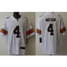 Men's Cleveland Browns #4 Deshaun Watson Limited White Vapor Jersey