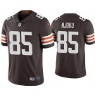 Men's Cleveland Browns #85 David Njoku Limited Brown Vapor Jersey