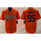 Men's Cleveland Browns #95 Myles Garrett Limited Orange Baseball Jersey