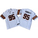 Men's Cleveland Browns #95 Myles Garrett Limited White Alternate FUSE Vapor Jersey
