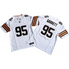 Men's Cleveland Browns #95 Myles Garrett Limited White FUSE Vapor Jersey