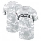 Men's Cleveland Browns Arctic Camo 2024 Salute To Service Performance T Shirt