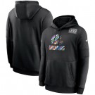 Men's Cleveland Browns Black Crucial Catch Sideline Performance Pullover Hoodie