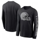 Men's Cleveland Browns Black RFLCTV Long Sleeve T Shirt