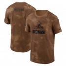Men's Cleveland Browns Brown 2023 Salute To Service Sideline T Shirt