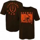 Men's Cleveland Browns Brown Liquid Camo Logo T Shirt