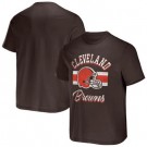 Men's Cleveland Browns Brown NFL x Darius Rucker Collection Stripe T Shirt