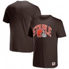 Men's Cleveland Browns Brown NFL x Staple Logo Lockup T Shirt