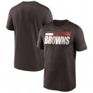 Men's Cleveland Browns Brown Sideline Impact Legend Performance T Shirt 549