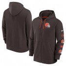 Men's Cleveland Browns Brown Surrey Full Zip Hoodie