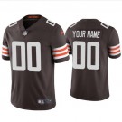 Men's Cleveland Browns Customized Limited Brown 2020 Vapor Untouchable Jersey