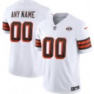 Men's Cleveland Browns Customized Limited White Alternate FUSE Vapor Jersey
