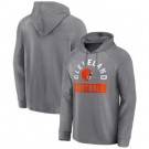 Men's Cleveland Browns Gray No Time Off Raglan Pullover Hoodie