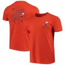 Men's Cleveland Browns Iconic Retro Diamond Scroll Printed T-Shirt 0930