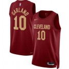Men's Cleveland Cavaliers #10 Darius Garland Red 2022 Icon Hot Press Jersey