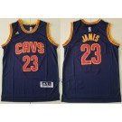 Men's Cleveland Cavaliers #23 LeBron James Navy Adidas Swingman Jersey
