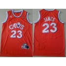 Men's Cleveland Cavaliers #23 LeBron James Orange Hollywood Classic Swingman Jersey