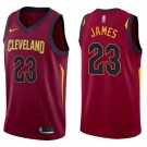 Men's Cleveland Cavaliers #23 LeBron James Red Icon Hot Press Jersey