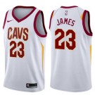 Men's Cleveland Cavaliers #23 LeBron James White Icon Hot Press Jersey