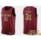 Men's Cleveland Cavaliers #31 Jarrett Allen Red 2022 Icon Hot Press Jersey