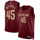 Men's Cleveland Cavaliers #45 Donovan Mitchell Red 2022 Icon Hot Press Jersey