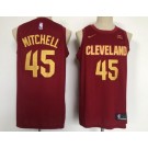 Men's Cleveland Cavaliers #45 Donovan Mitchell Red Icon Sponsor Swingman Jersey