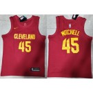 Men's Cleveland Cavaliers #45 Donovan Mitchell Red Icon Swingman Jersey