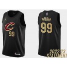 Men's Cleveland Cavaliers #99 Ricky Rubio Black Statement Icon Hot Press Jersey