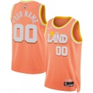 Men's Cleveland Cavaliers Custom Orange 2025 City Heat Press Jersey