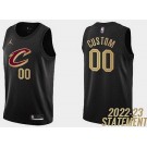 Men's Cleveland Cavaliers Customized Black 2022 Statement Icon Swingman Jersey