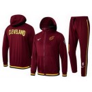 Men's Cleveland Cavaliers Red 75th Performance Showtime Full Zip Hoodie Jacket Pants Sets