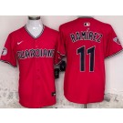 Men's Cleveland Guardians #11 Jose Ramirez Red Limited Jersey