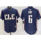 Men's Cleveland Guardians #6 David Fry Navy 2024 City Connect Limited Jersey