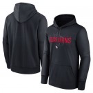 Men's Cleveland Guardians Black Authentic Collection Pregame Performance Pullover Hoodie