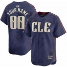 Men's Cleveland Guardians Customized Navy City Connect Limited Jersey